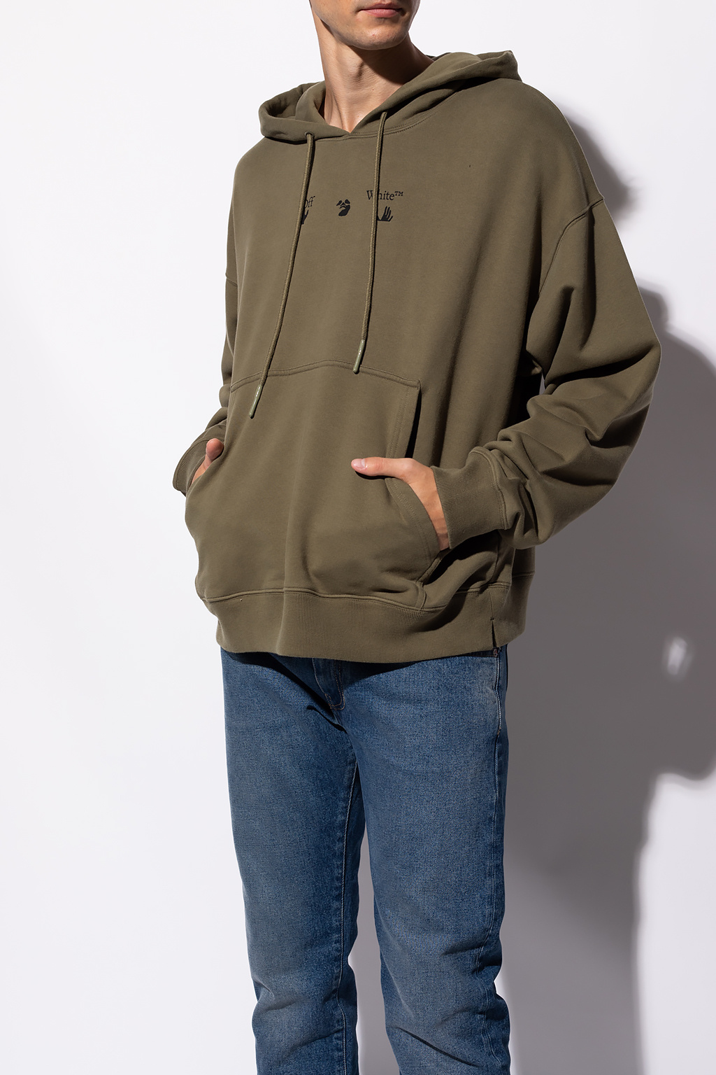 off white hoodie olive