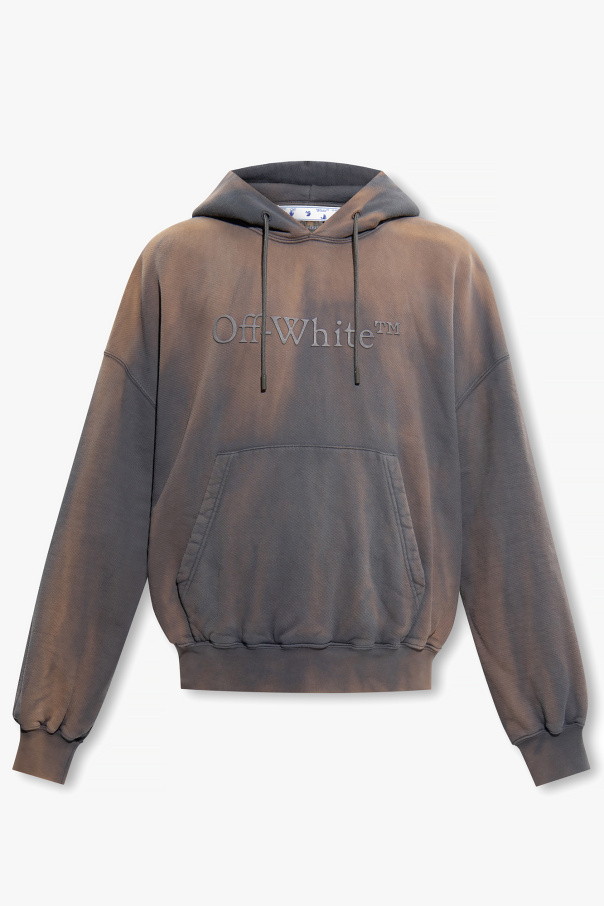 Off-White Schott Keyburn insulated hooded bomber jacket with faux-fur hood in black