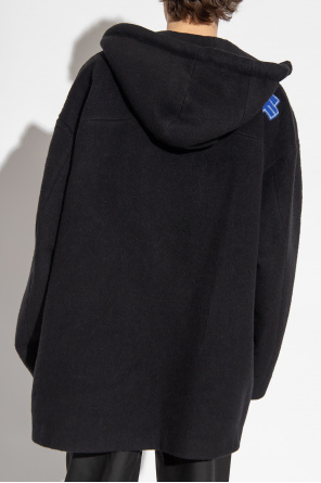 Off-White Hooded wool med jacket