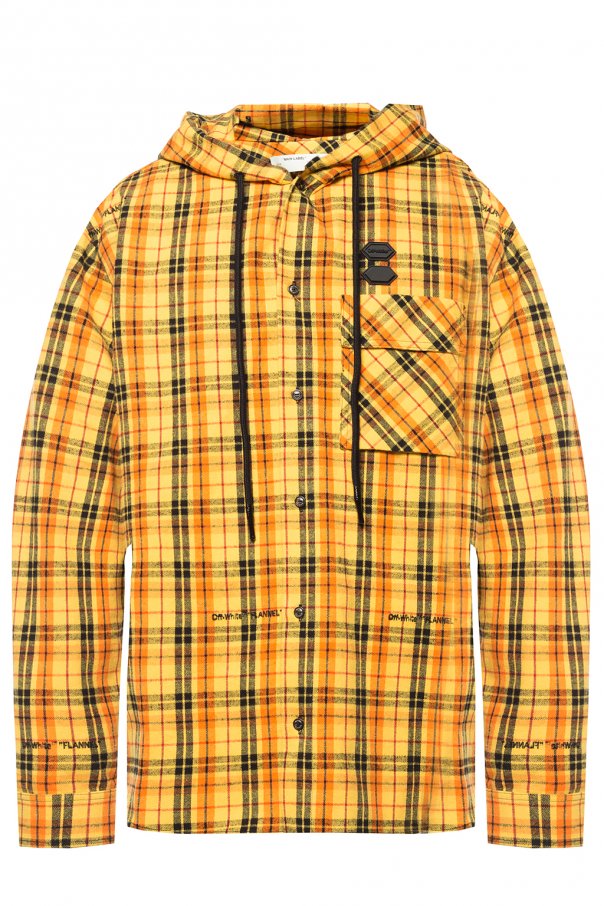 yellow hooded shirt