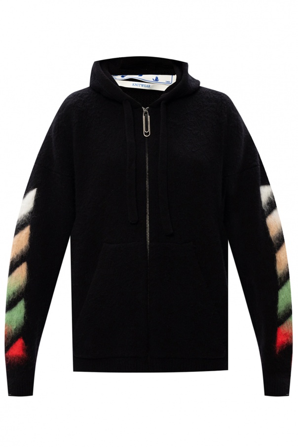 off white wool hoodie