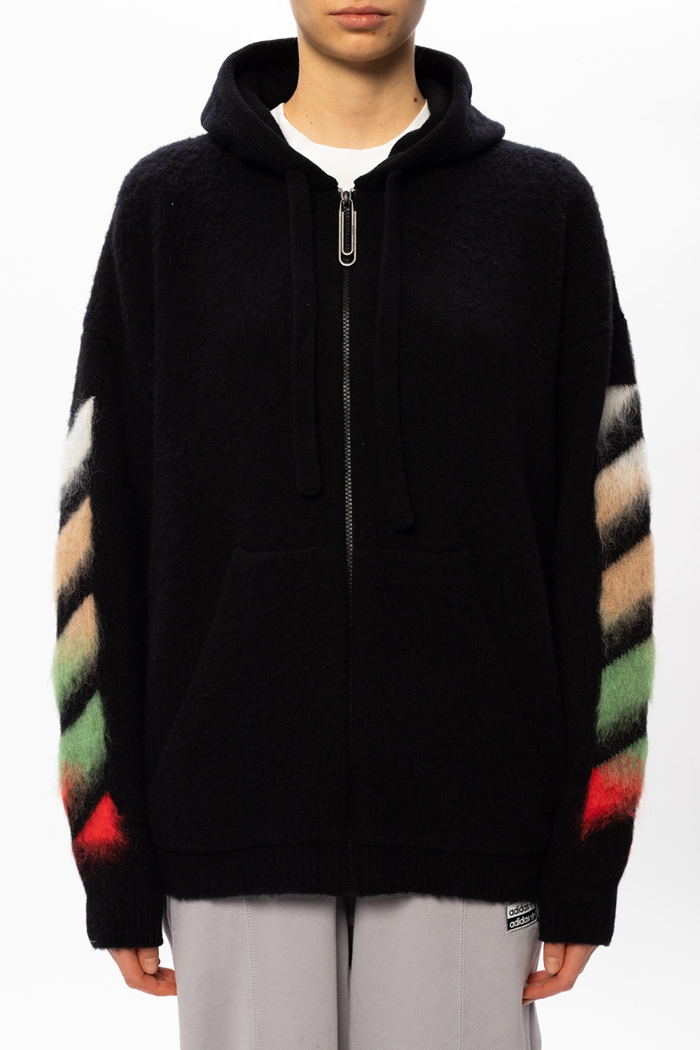 off white wool hoodie