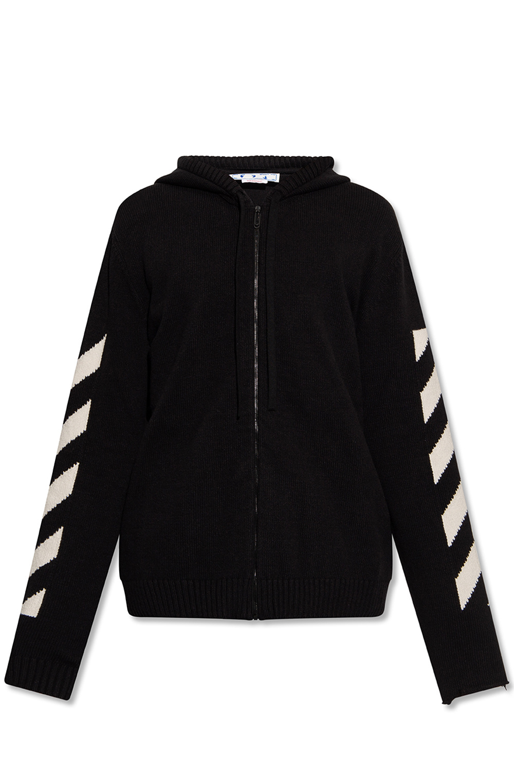 Off-White Nike Air Sweat-shirt rayé à enfiler à demi-fermeture à glissière Noir