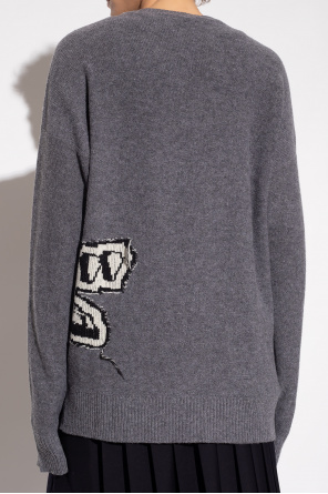 Off-White Wool contrast-panel sweater