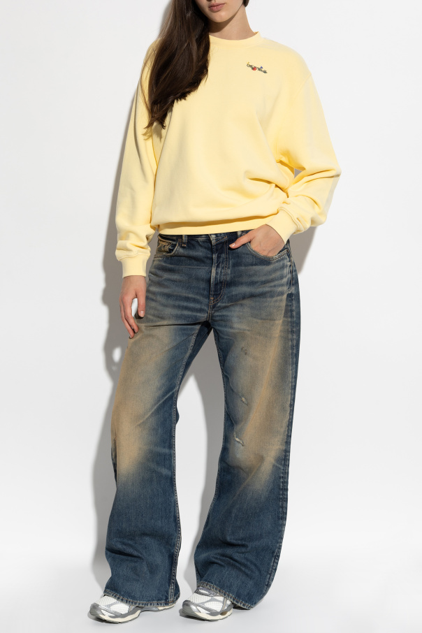 Off-White Sweatshirt with a colorful printed logo