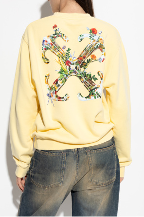 Off-White Sweatshirt with a colorful printed logo