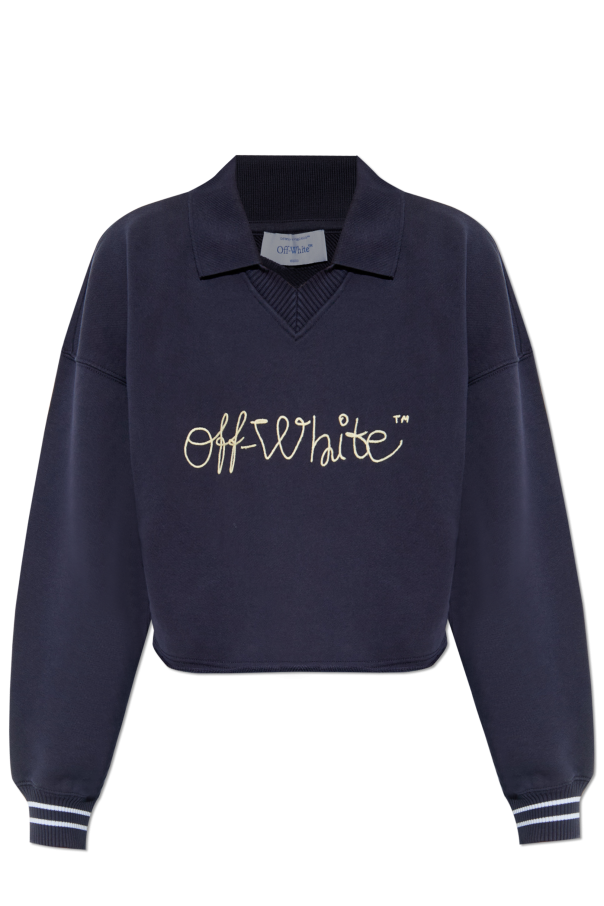 Short sweatshirt with collar od Off-White