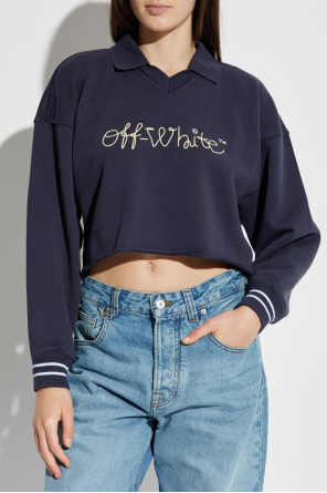 Off-White Sudadera corta con cuello
