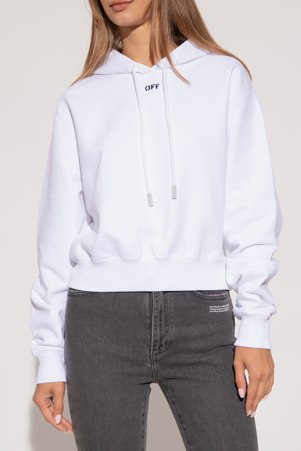 Off-White Cropped puffer hoodie