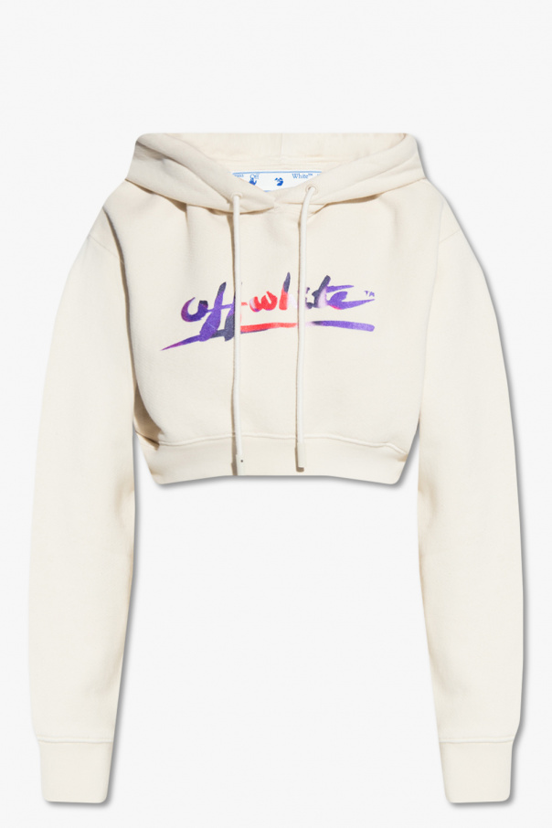 Off-White Cropped hoodie with logo