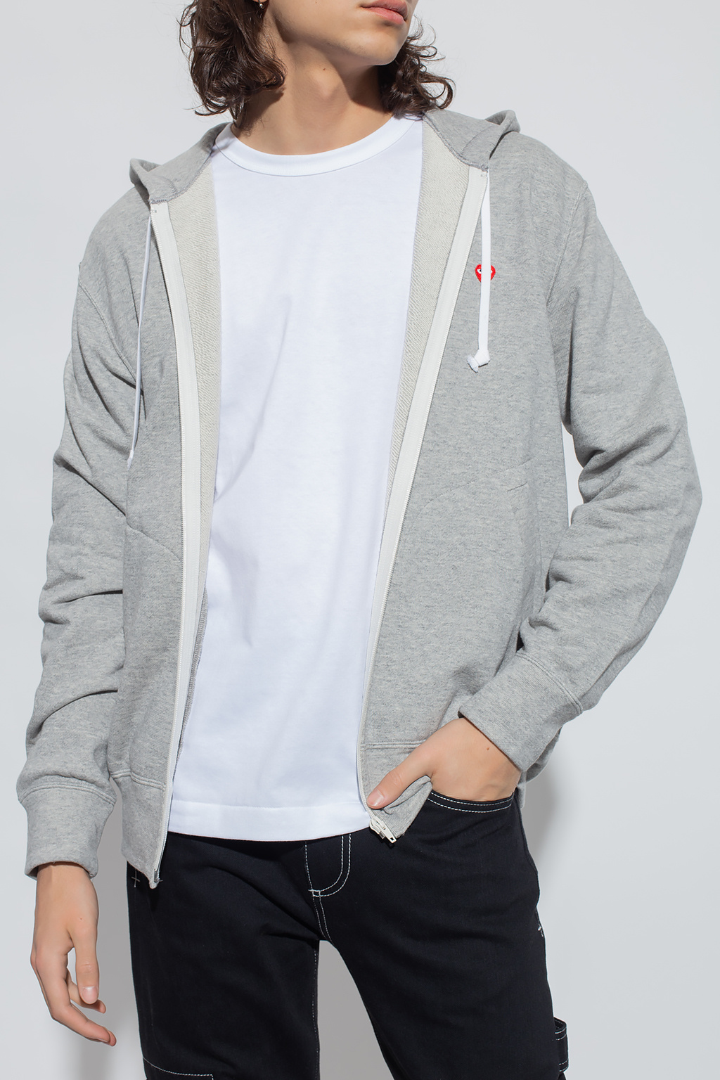 Long Sleeve Wave Shirt Hoodie with logo patch