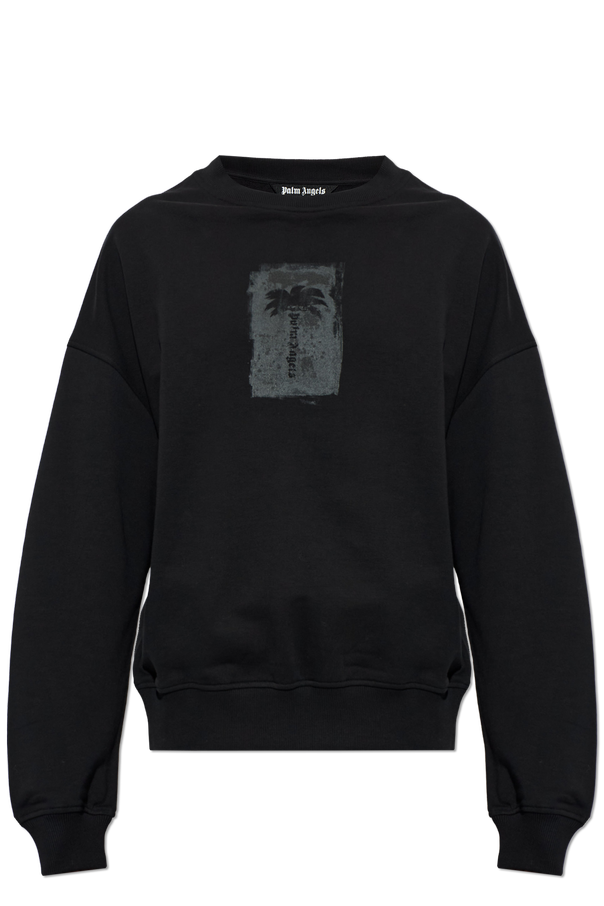 Cotton sweatshirt with a crew neck od Palm Angels