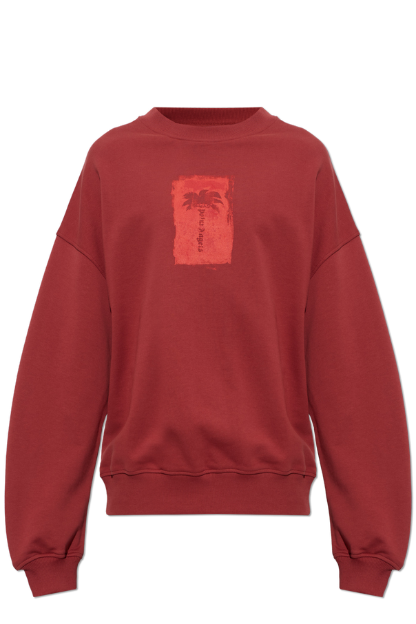 Cotton sweatshirt with print od Palm Angels