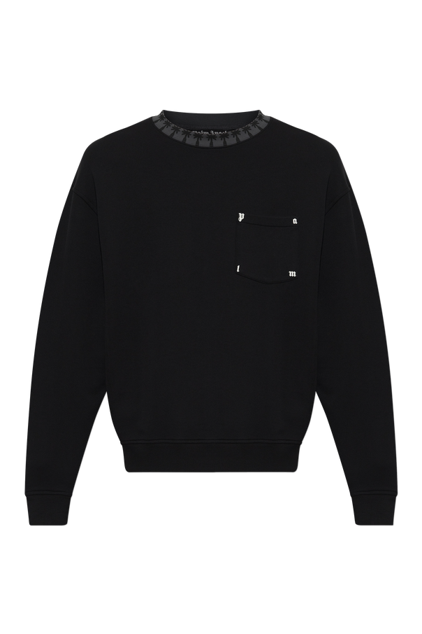 Cotton sweatshirt with pocket od Palm Angels
