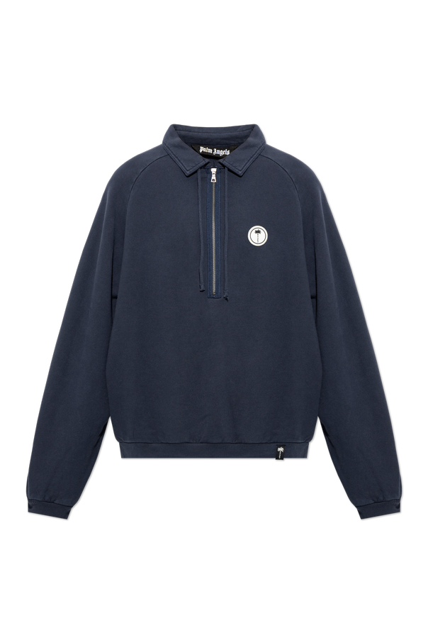 Cotton polo shirt with appliquéd logo od Palm Angels