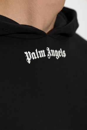 Palm Angels Sweatshirt de algodão com logótipo estampado