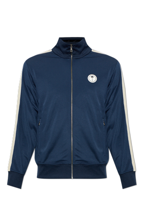 Zip-up sweatshirt with stand collar