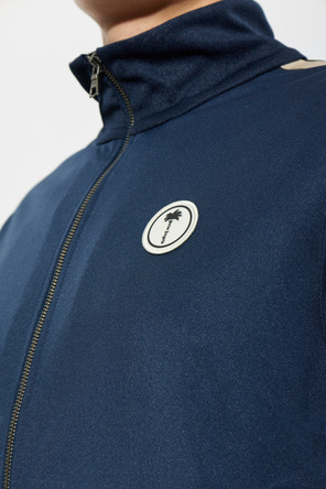 Palm Angels Zip-up sweatshirt with stand collar