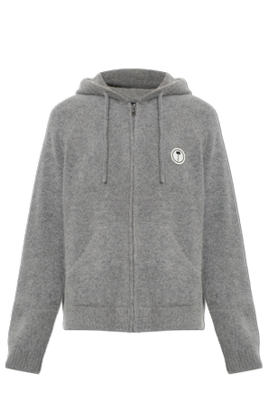 Hooded wool cardigan