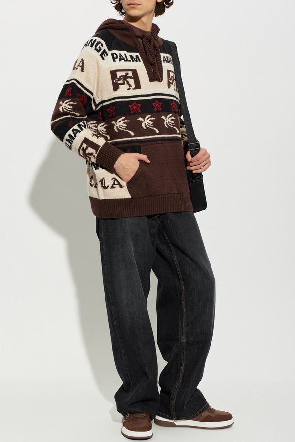 Palm Angels Patterned hooded jumper