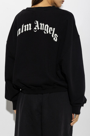 Palm Angels Cotton sweatshirt with printed ‘oversize’ logo