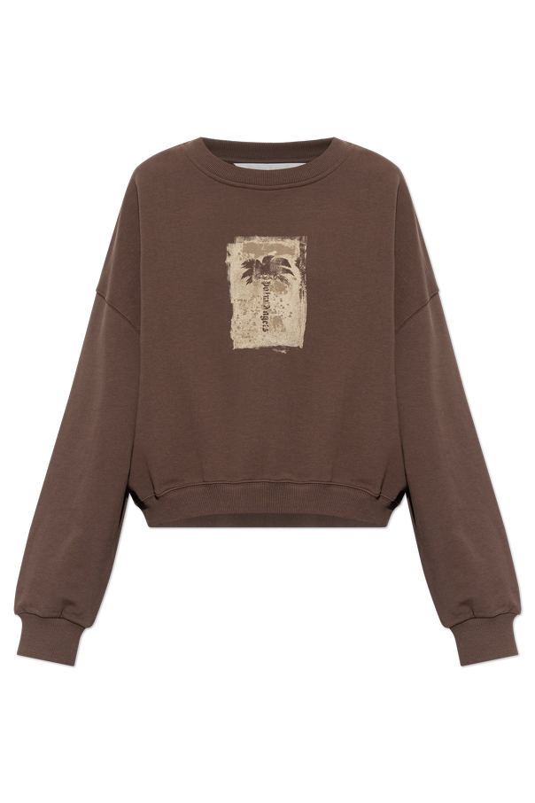 Cotton sweatshirt with print od Palm Angels