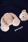 Palm Angels Kids NAVY BLUE Sweatshirt with teddy bear motif