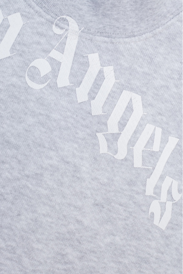 logo-jacquard striped sweater Autry graphic logo-print T-shirt Bianco