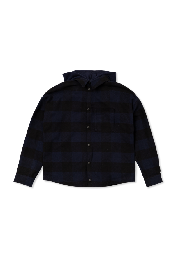 Palm Angels Kids Shirt with detachable hood