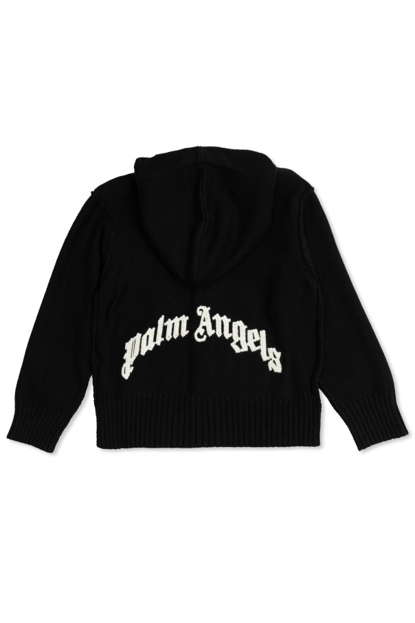 Palm Angels Kids Cardigan mit Wollabschluss