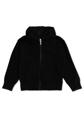 Kardigan z wełnianym wykończeniem