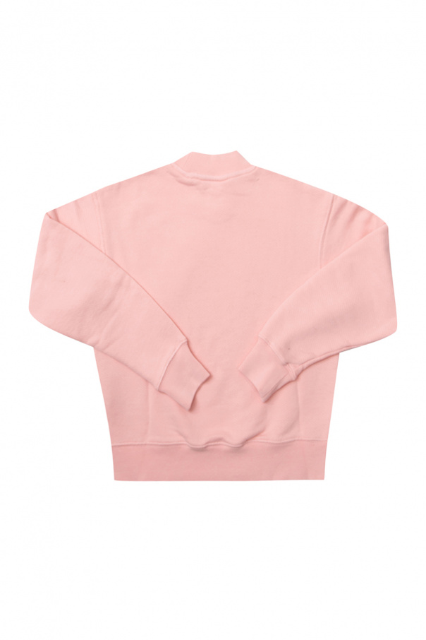 abstract-print pleated-insert shirt dress Sweatshirt with logo
