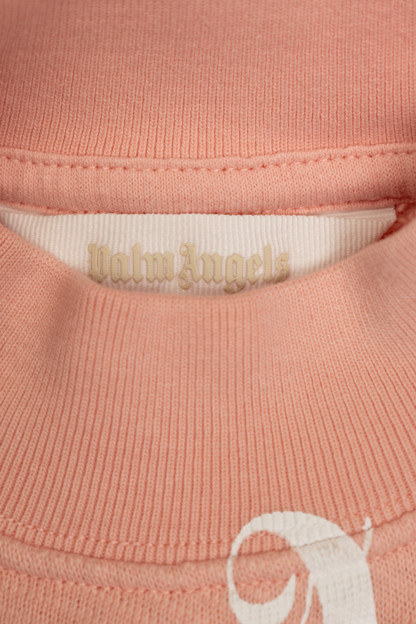 Palm Angels Kids River Island Caqui sweatshirt met pofmouwen en embleem in roze