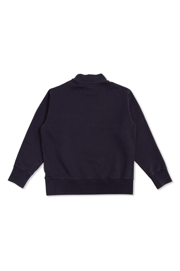 Palm Angels Kids Sweatshirt with a stand-up collar