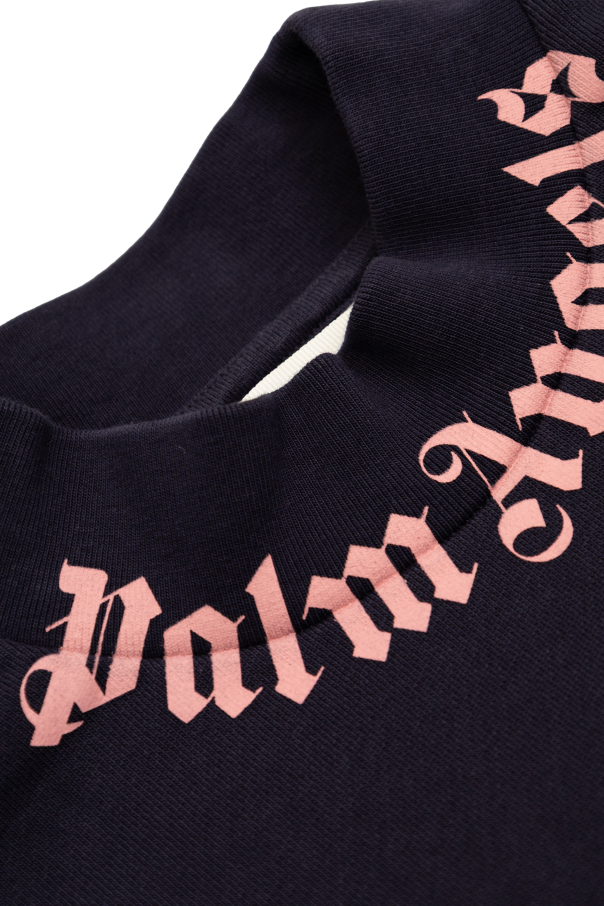Palm Angels Kids Sweatshirt with a stand-up collar