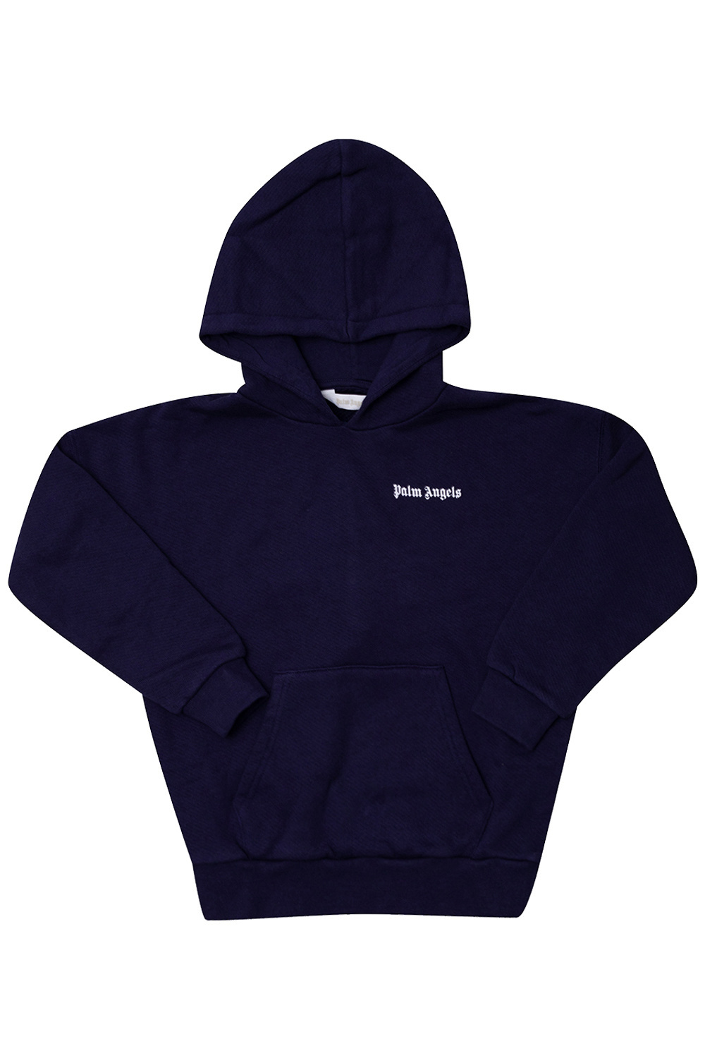 Kids TEEN logo-print cotton hoodie Blau Hoodie with logo