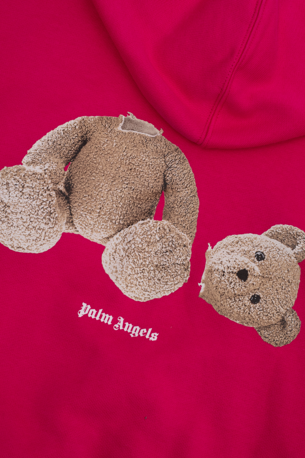 Palm Angels Kids Hoodie with teddy bear patch