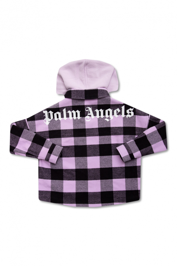 Palm Angels Kids shirt Back with detachable hood