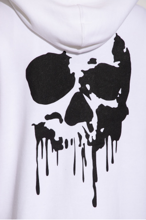 Macro Optical-print regular T-shirt Asymmetric flawless hoodie