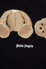 Palm Angels Woman Basic Black T-shirt With Logo