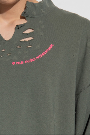 Palm Angels Sweatshirt Woman Essentials Crew Fleece