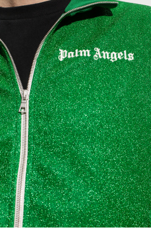 Palm Angels Beige blockfärgad sweatshirt i flanell