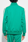 Palm Angels GREEN Sweatshirt with standing collar