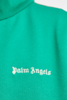 Palm Angels GREEN Sweatshirt with standing collar