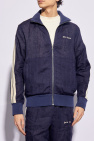 Palm Angels NAVY BLUE Linen jacket with logo