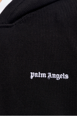 Palm Angels Knit hoodie with logo