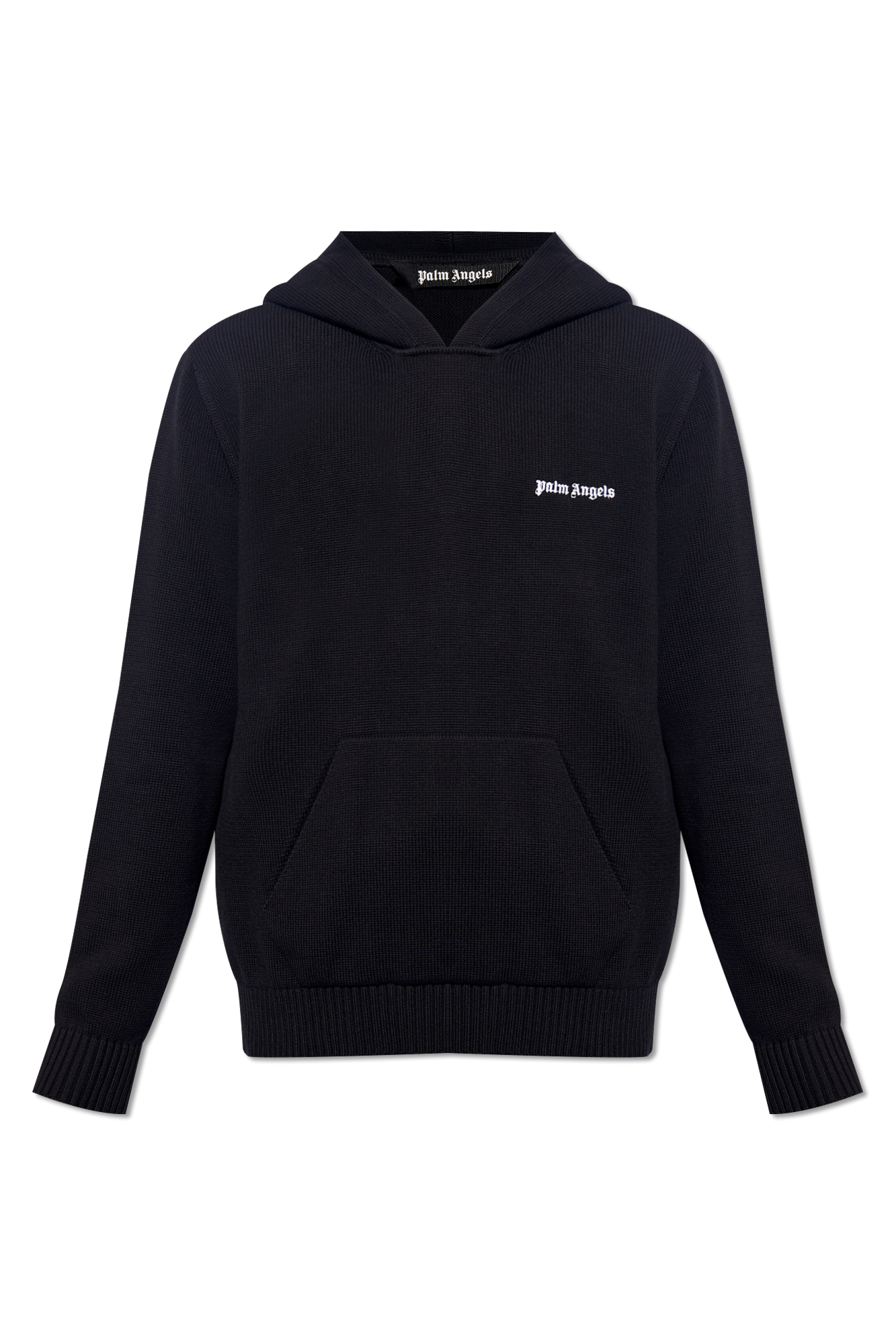 Palm Angels Knit hoodie with logo