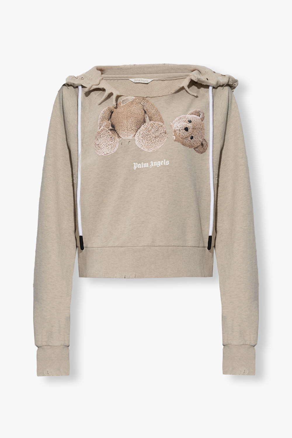 Palm Angels - Beige Teddy Bear Hoodie