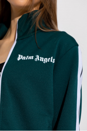 Palm Angels Love-print organic cotton hoodie
