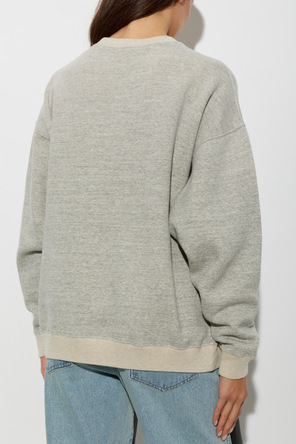 R13 Sudadera de algodón con cuello redondo